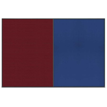 United Visual Products Enclosed Corkboard, 1 Door, 60"x36", 4" Fra UV3403-SATIN-DBURGU